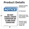 Signmission Do Not Crawl Under Conveyor Or, 5 in W x Rectangle, Vinyl Decal OS-2PACK-NS-D-57-V-11130 - alternate 3